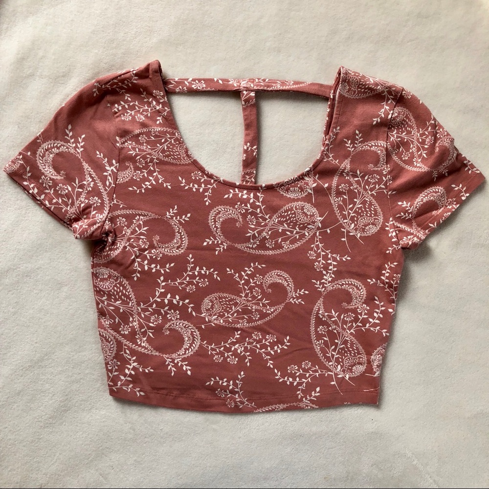 Pink Paisley Crop Top✨